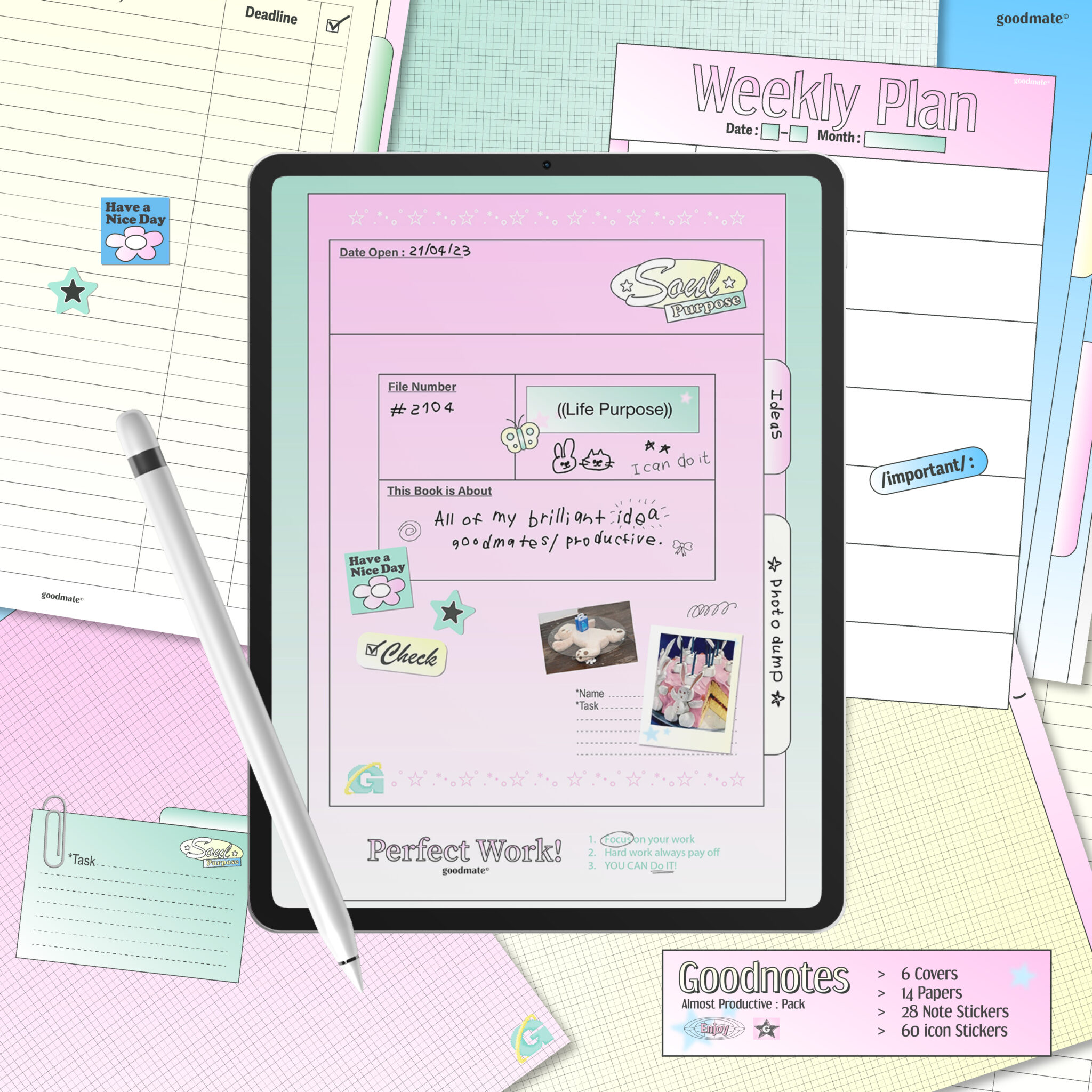 GOODNOTES DIGITAL PACK : Almost Productive